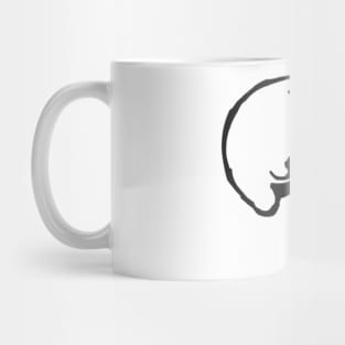 Side View Skull New School Original Art Mug